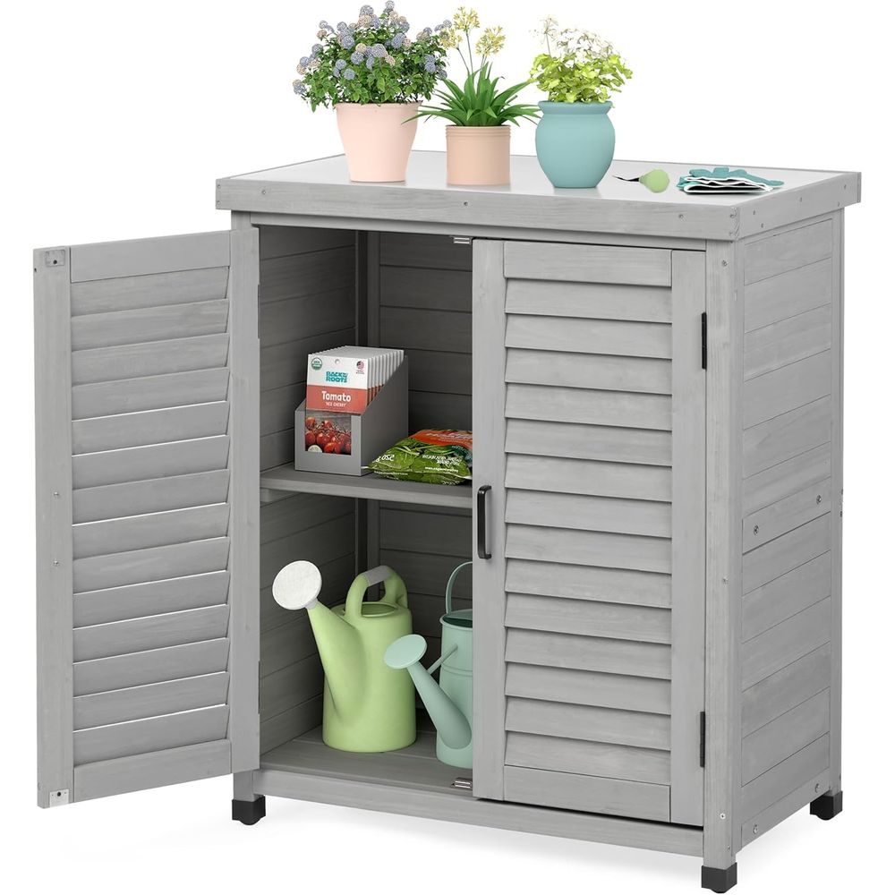 Outdoor Storage Cabinet & Pott - Outdoor Furniture Wooden review and price