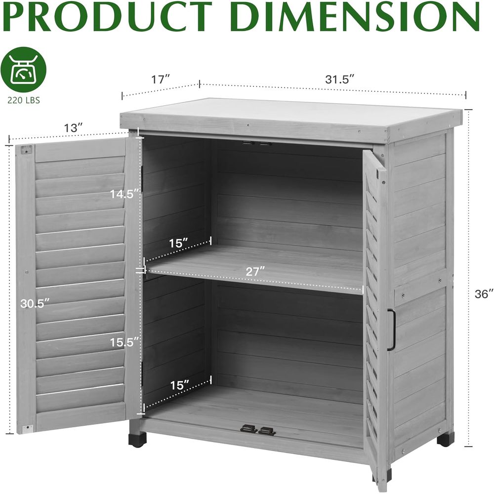 Outdoor Storage Cabinet & Pott - Outdoor Furniture Wooden review and price