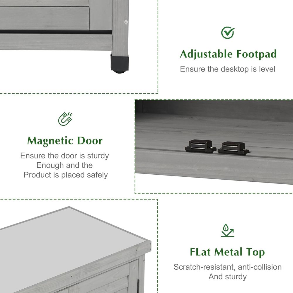 Outdoor Storage Cabinet & Pott - Outdoor Furniture Wooden review and price