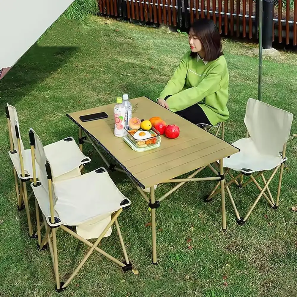 Portable 5-Piece Camping Chair - Outdoor Furniture Table And Chairs review and price