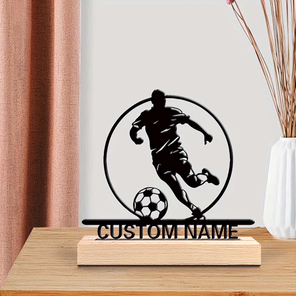 Custom Soccer Player Metal Sta - Outdoor Furniture Wooden review and price