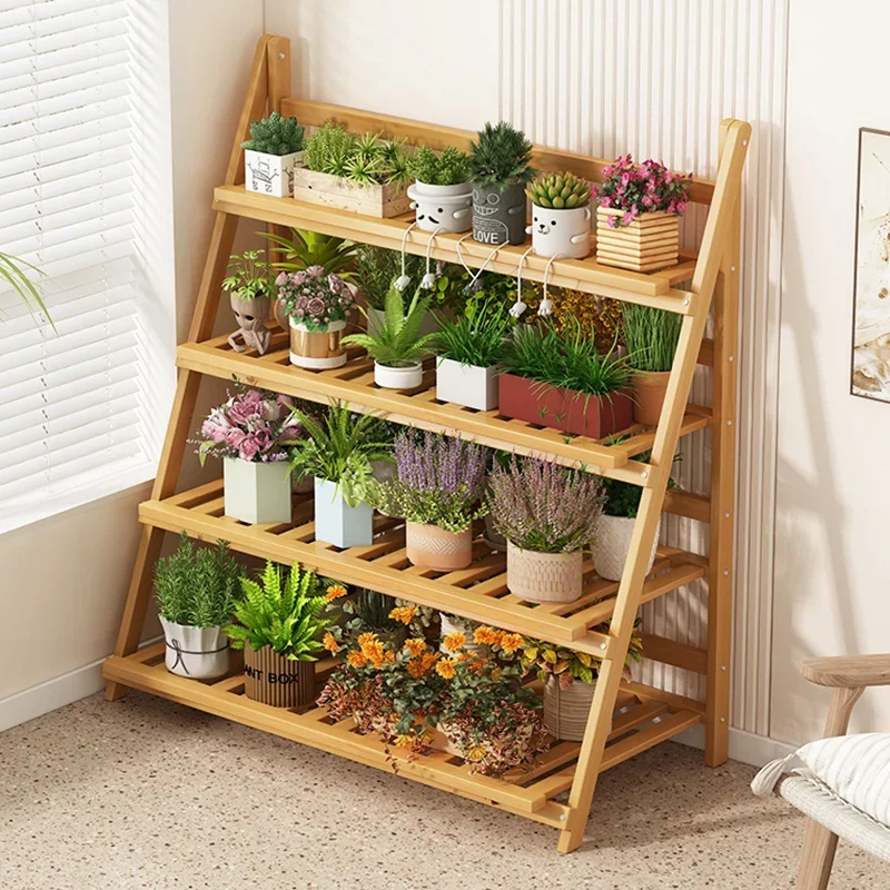 Solid Wood Flower Shelf Plant  - Outdoor Furniture Wooden review and price