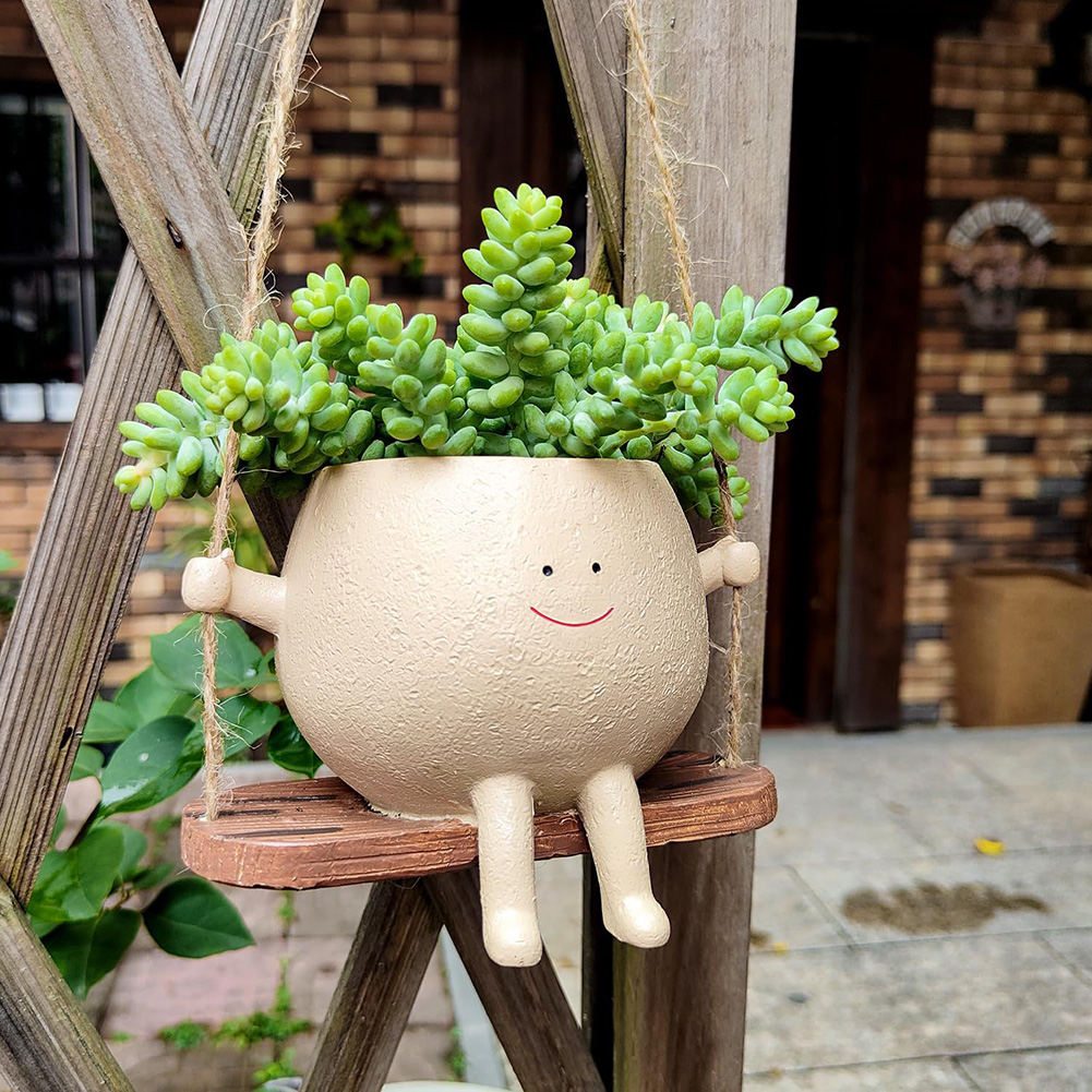Chair Smile Face Planter Resin - Garden Swing Chair review and price