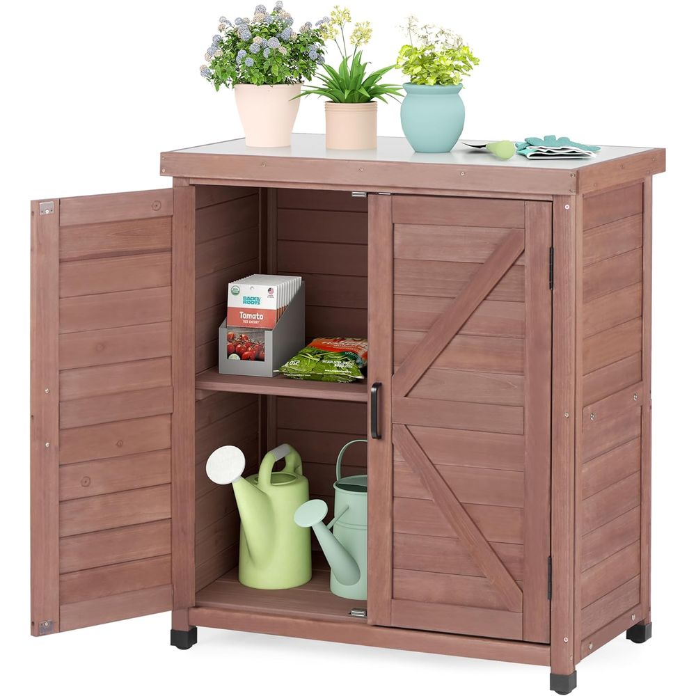 Outdoor Storage Cabinet & Pott - Outdoor Furniture Wooden review and price