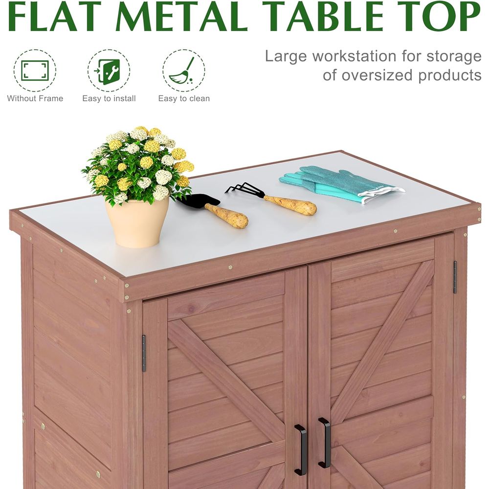 Outdoor Storage Cabinet & Pott - Outdoor Furniture Wooden review and price