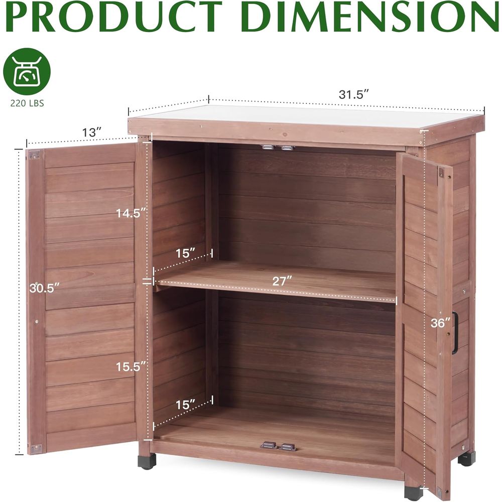Outdoor Storage Cabinet & Pott - Outdoor Furniture Wooden review and price
