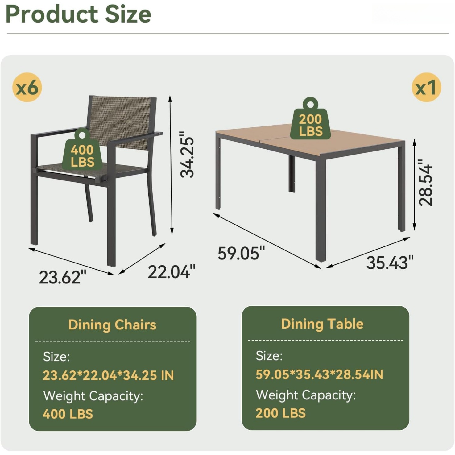 Aoxun 7 Piece Patio Dining Set - Outdoor Furniture Ideas review and price