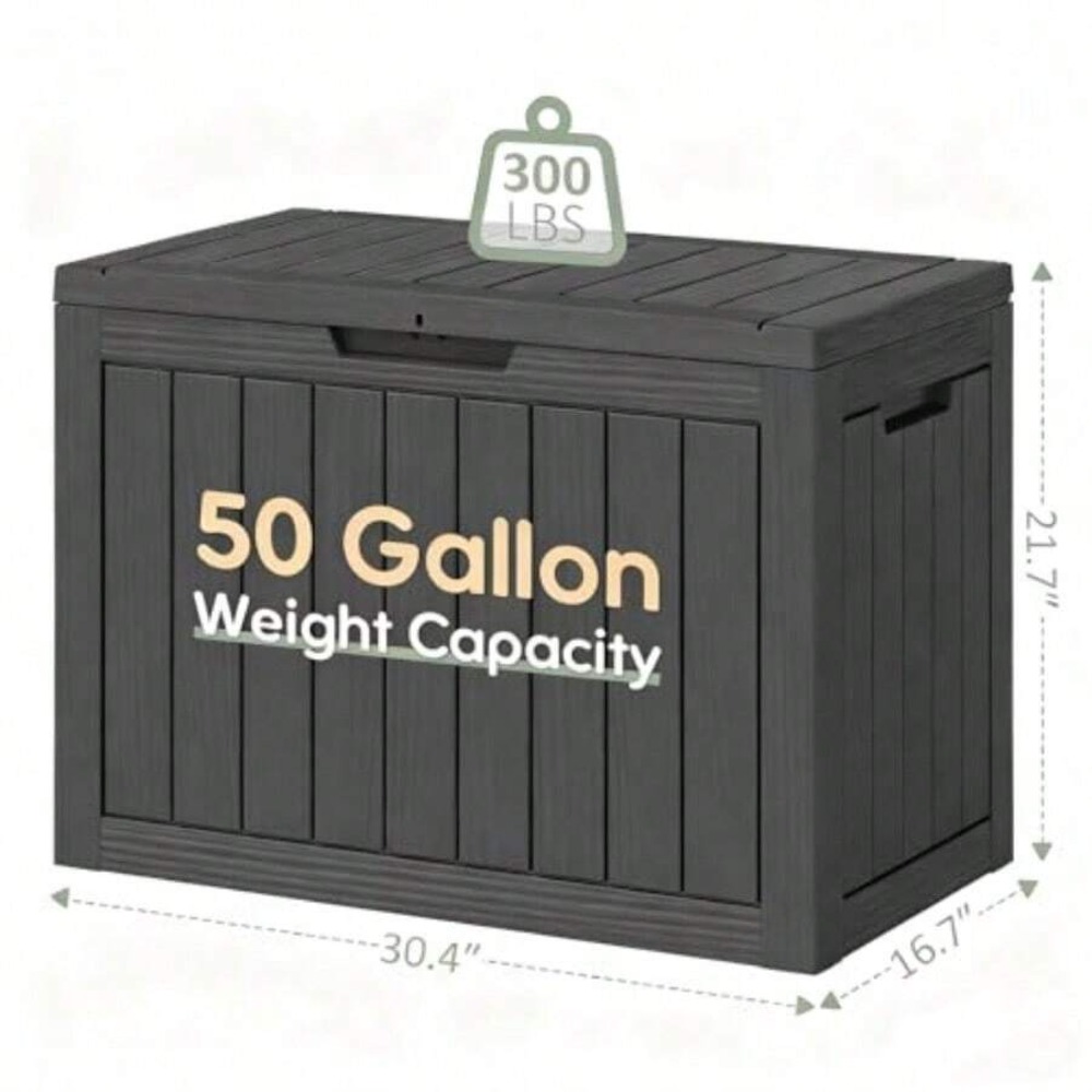 50 Gallon Outdoor Storage Box  - Outdoor Furniture Pillows review and price